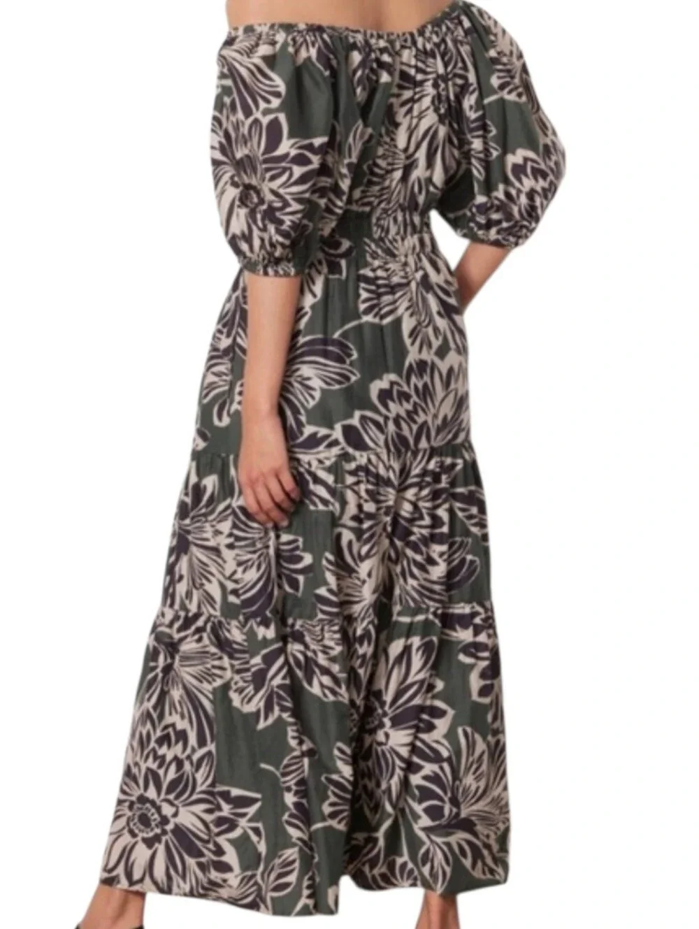 Velvet by Graham & Spencer Raya Printed Silk Cotton Maxi Dress XSmall